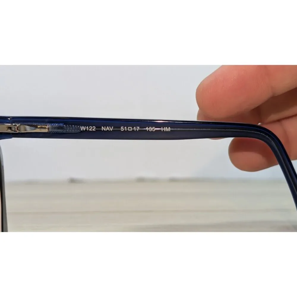 Wrangler W122 NAV Eyeglass Frames Blue 51-17-135 Full Rim No Lenses